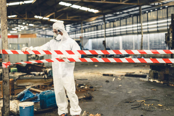 Professional Biohazard technician working in Cecil, AR